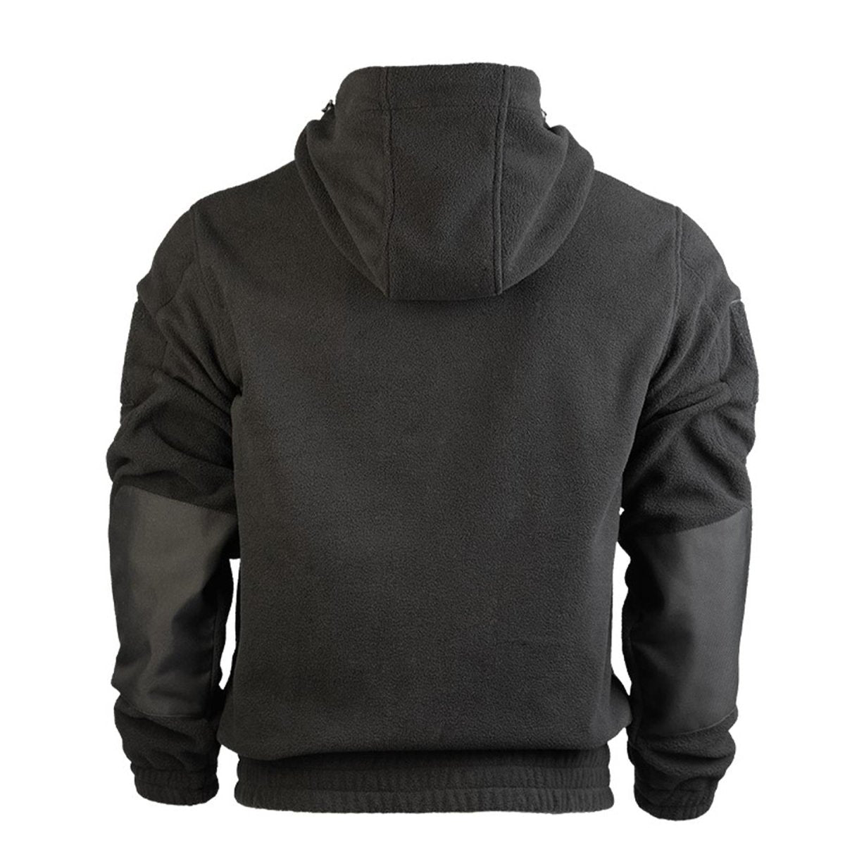 MIL-TEC GEN II Fleece Jacket Warm Reinforced Elbows Hood Chest Pocket Black