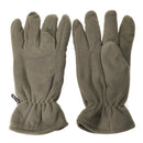 Olive green Mil-Tec winter gloves with warm fleece and Thinsulate lining for cold weather and tactical use.