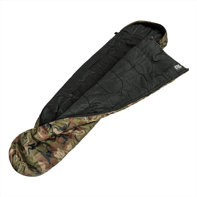 Mil-Tec Mummy Type Sleeping Bag 225cm Hollow Fiber 2 Layers Transportation Bag