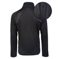 Mil-Tec Structure Fleece Jacket Warm Tactical Outdoor Zip Pockets Black