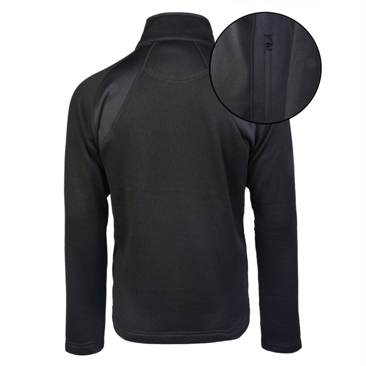 Mil-Tec Structure Fleece Jacket Warm Tactical Outdoor Zip Pockets Black