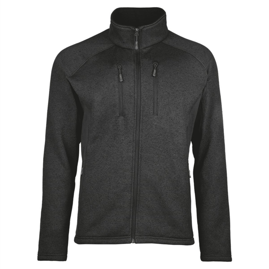 Mil-Tec Structure Fleece Jacket Warm Tactical Outdoor Zip Pockets Black