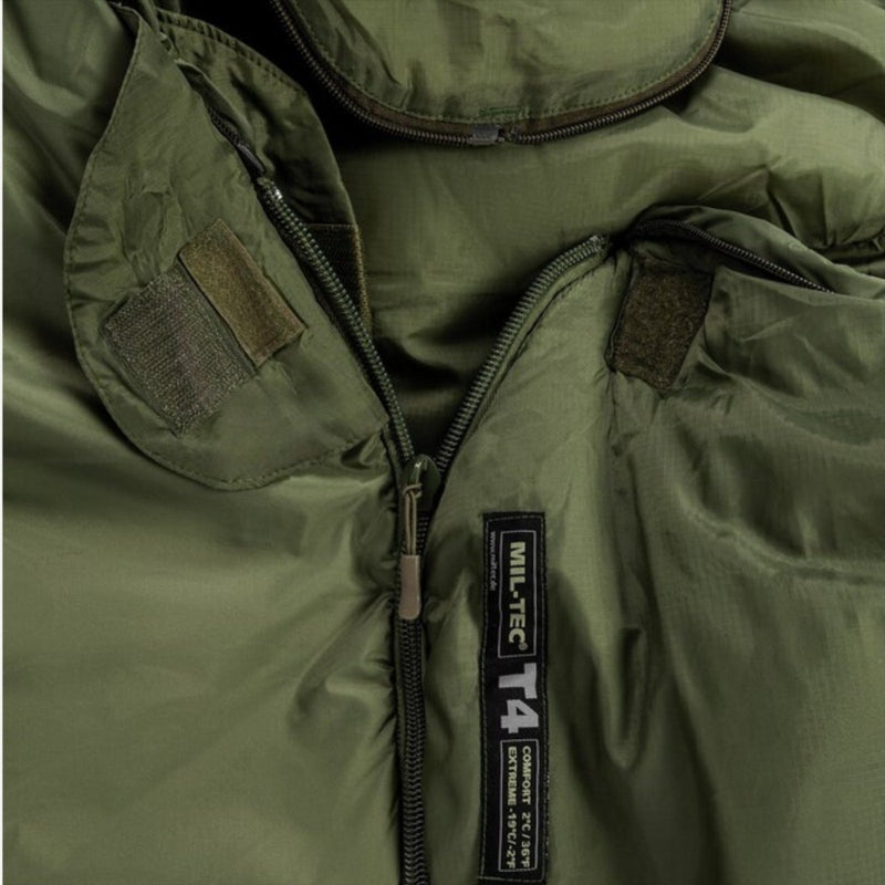 MIL-TEC TACTICAL 4 Sleeping Bag Teflon Coated Thermolite Insulation Olive