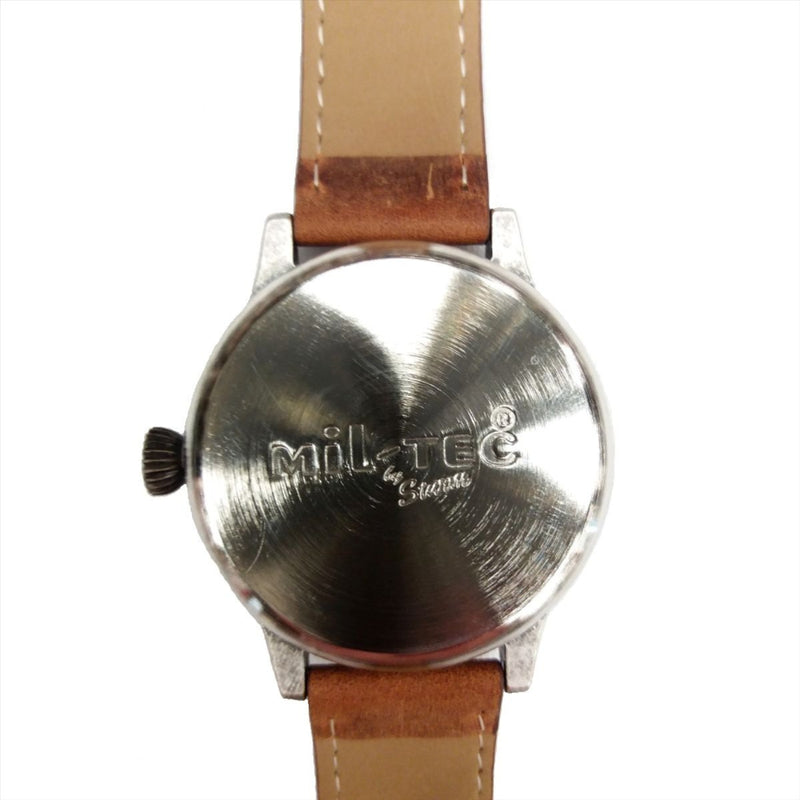 MIL-TEC Vintage Army Quartz Watch Pilot Natural Leather Bracelet Brown