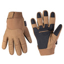 Mil - Tec Winter Tactical Gloves Thinsulate HiPora Water Resisant Cold Coyote - GoMilitar