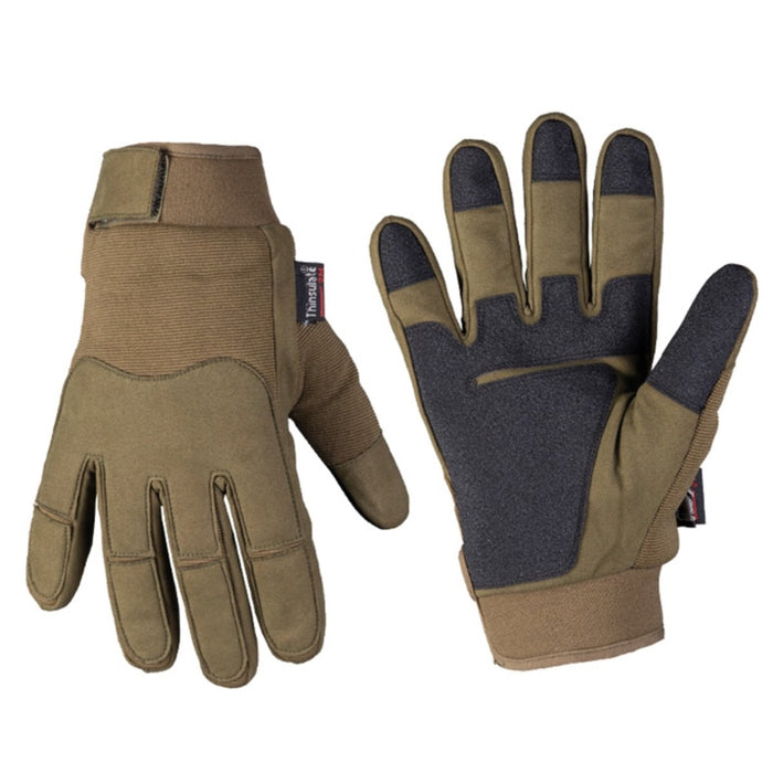 Mil - Tec Winter Tactical Gloves Thinsulate HiPora Water Resisant Cold Olive - GoMilitar