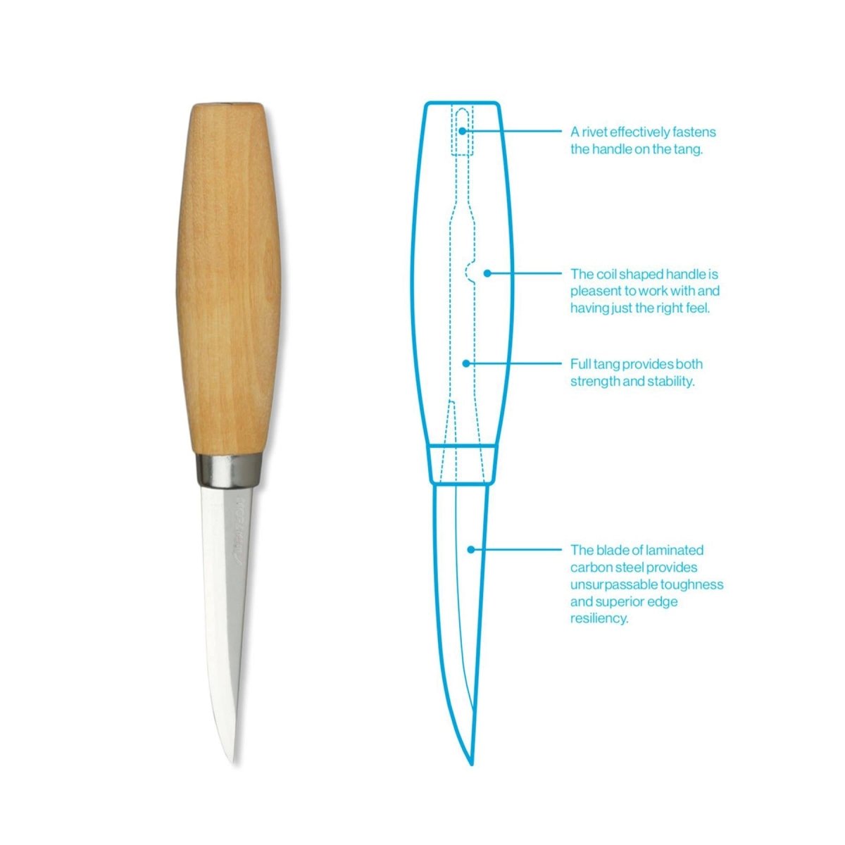 MORAKNIV Woodcarving 106 woodwork tool carbon steel craftsmen carving knife