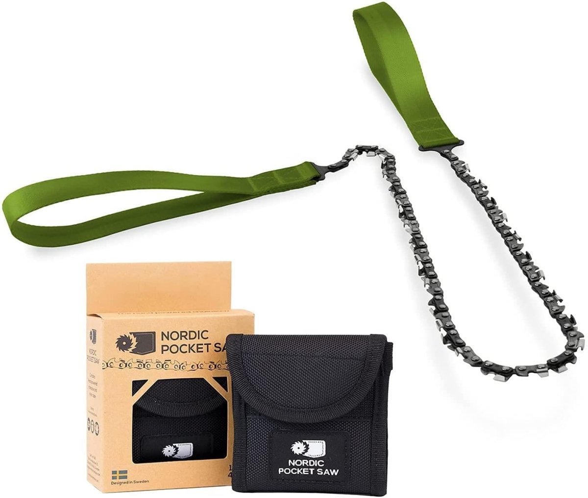 NORDIC POCKET SAW emergency outdoor hand chainsaw compact quality green handles