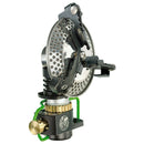 Compact foldable Optimus CRUX camping stove with adjustable flame control and durable pot supports for outdoor cooking.