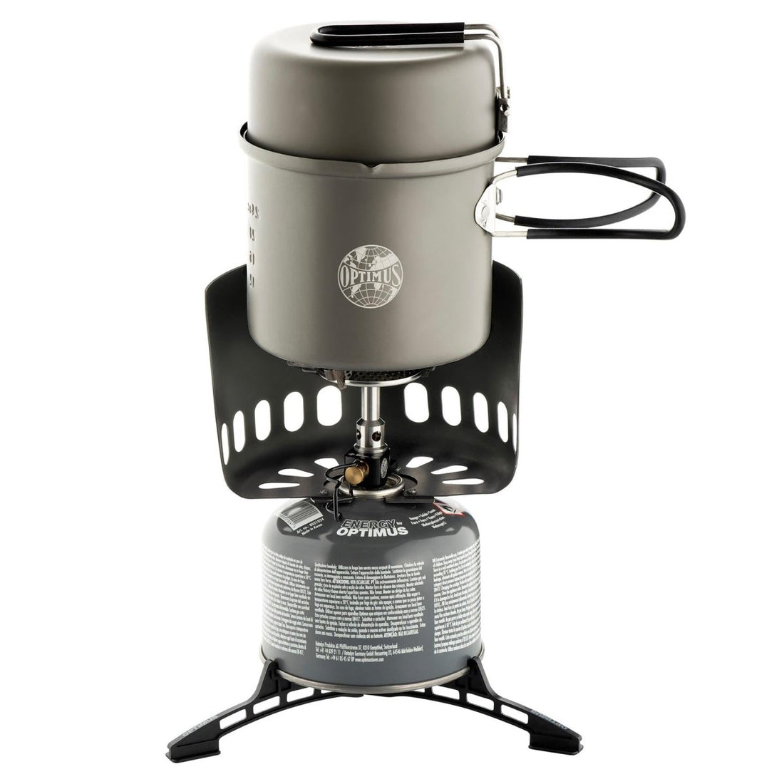 Optimus Elektra FE camping cooking system outdoor cook burner windshield stove