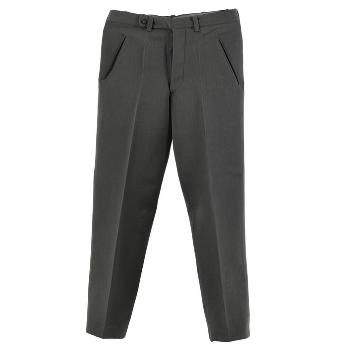 Original Austrian Army grey military parade pants with adjustable waist and belt loops in new condition