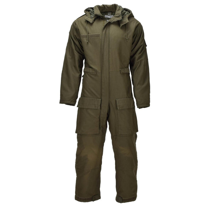 Original Austrian Army Tank Coverall Hooded Lined Mechanic Overall Olive - GoMilitar