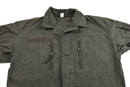 Original Austrian BH army combat shirt jacket in olive drab ripstop fabric with zipped chest pockets and button closure