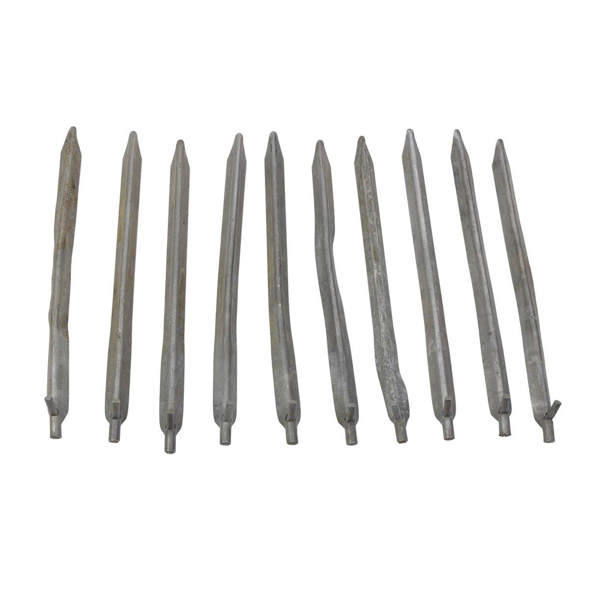 Original Austrian Military Aluminium Tent Stakes Camping Pegs 10 Pack 26 cm