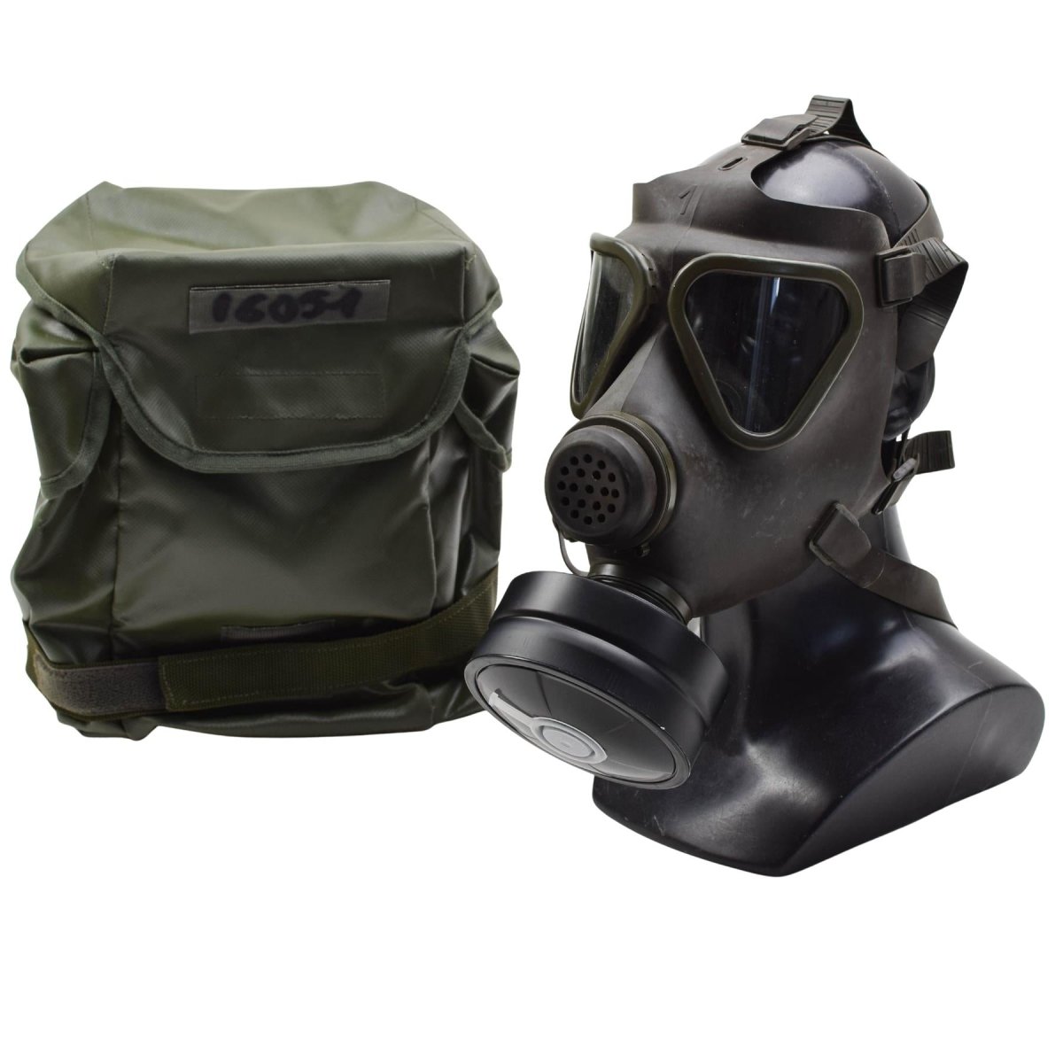 Original Austrian Military Drager Gas Mask Set Military Collectible Olive