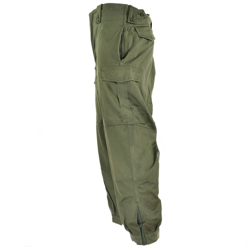 Original Belgian army field combat pants M65 olive green military pants surplus - GoMilitar