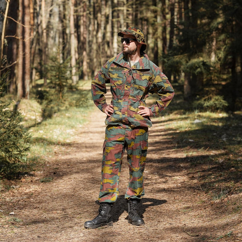 Original Belgian army military combat M90 field jacket parka JIGSAW CAMO surplus