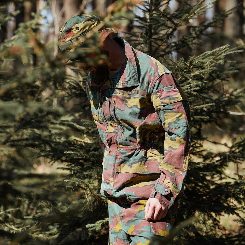 Original Belgian army military combat M90 field jacket parka JIGSAW CAMO surplus