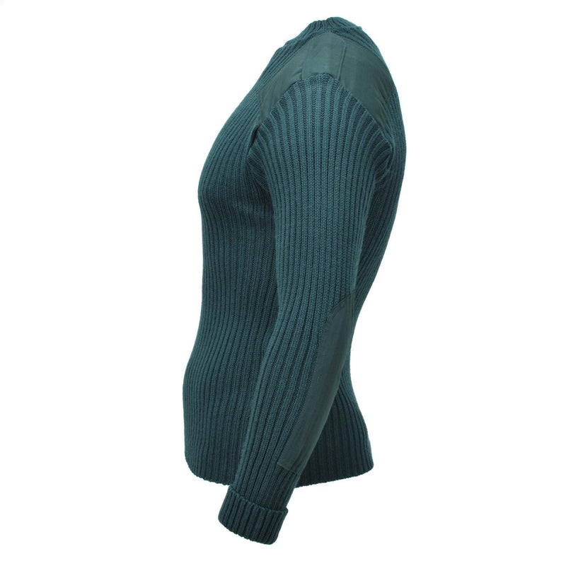 Original Belgian Military commando pullover warm knitted wool sweater green NEW - GoMilitar