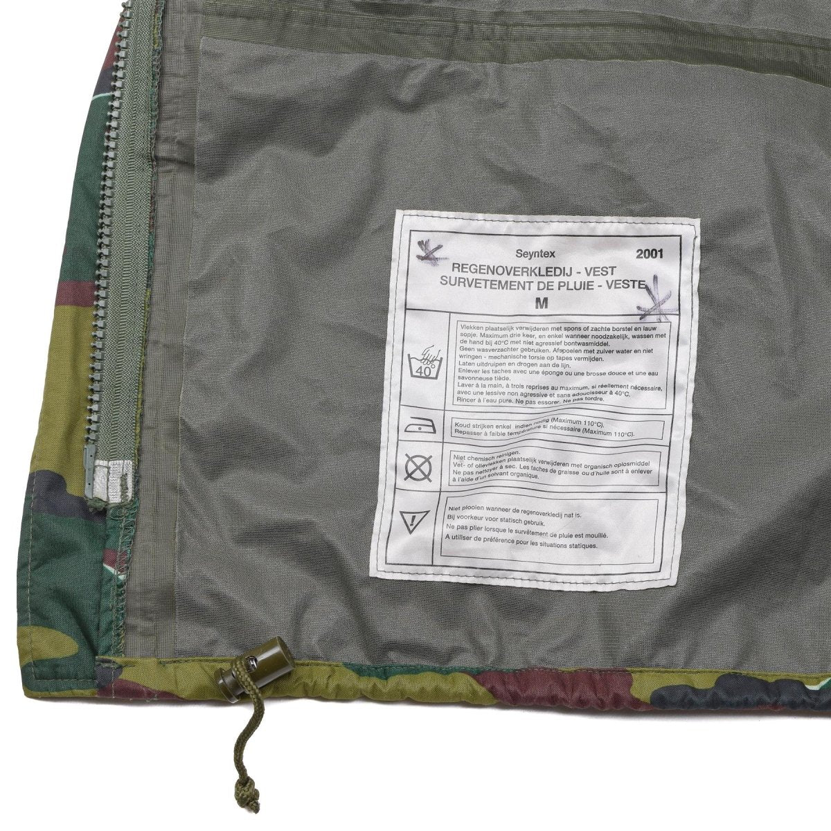 Original Belgian Military waterproof jacket jigsaw camouflage seyntex raincoat