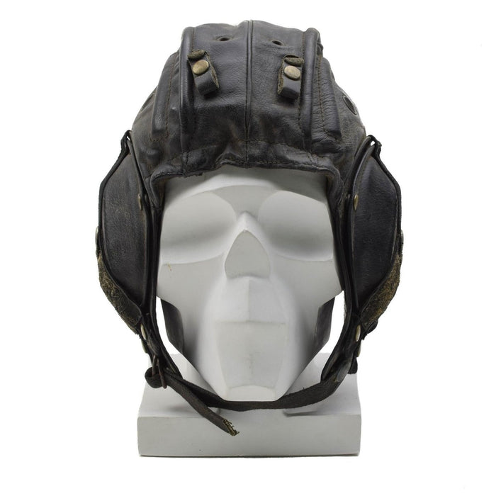 Original Belgium Military Tanker Safety Helmet Ear Head Protection Hat Black - GoMilitar