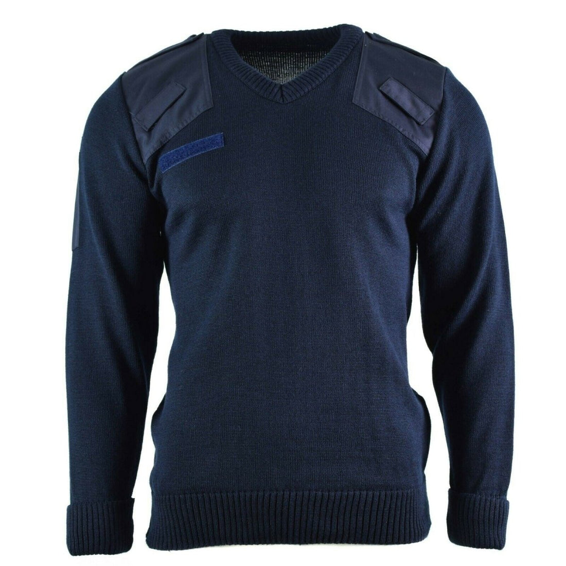 Original British army police pullover Commando Jumper blue V-neck sweater
