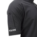 Original British army Police tactical T-shirts short sleeve zipped black NEW