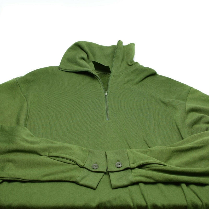Original British army tricot shirt zipper Undershirt zipped thermal Green OD - GoMilitar