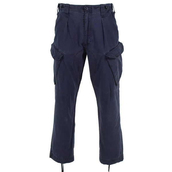 Original British Military Cargo Pants Royal Navy Work Trousers Blue Color