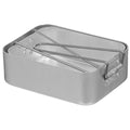 Original British Military Kitchen Mess Kit Aluminium Outdoor Cooking Set Gray