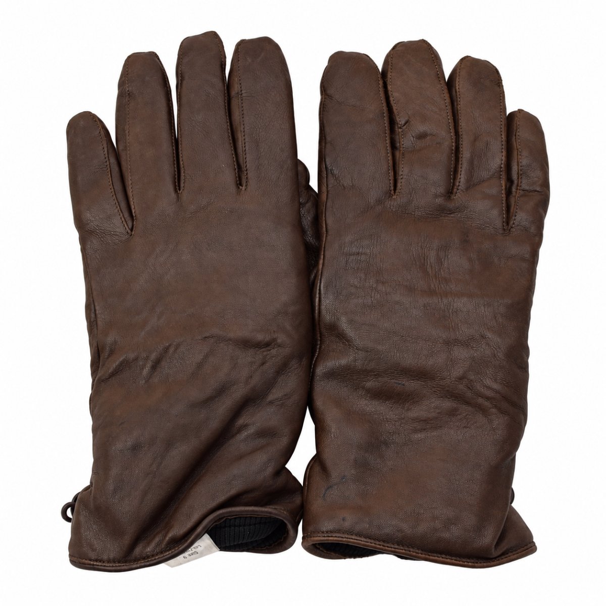 Original British Military Leather Gloves MK II Combat Lining Brown