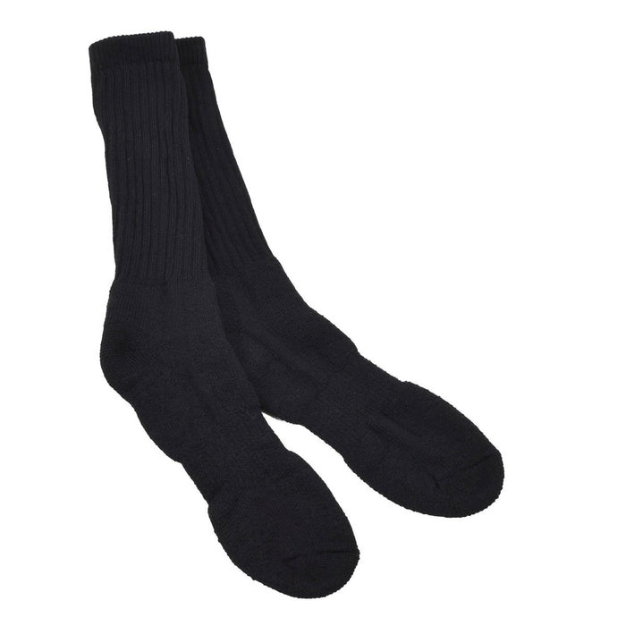 Original British Military Mid Length Socks Winter Wool Terry Sole Black - GoMilitar