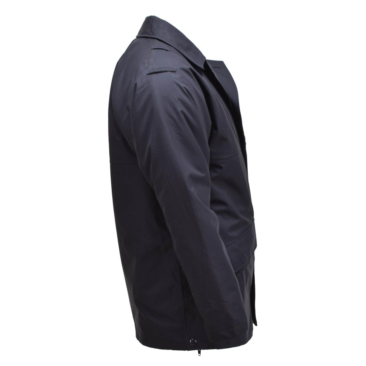 Original British Military rain jacket Police solid black lined waterproof coat