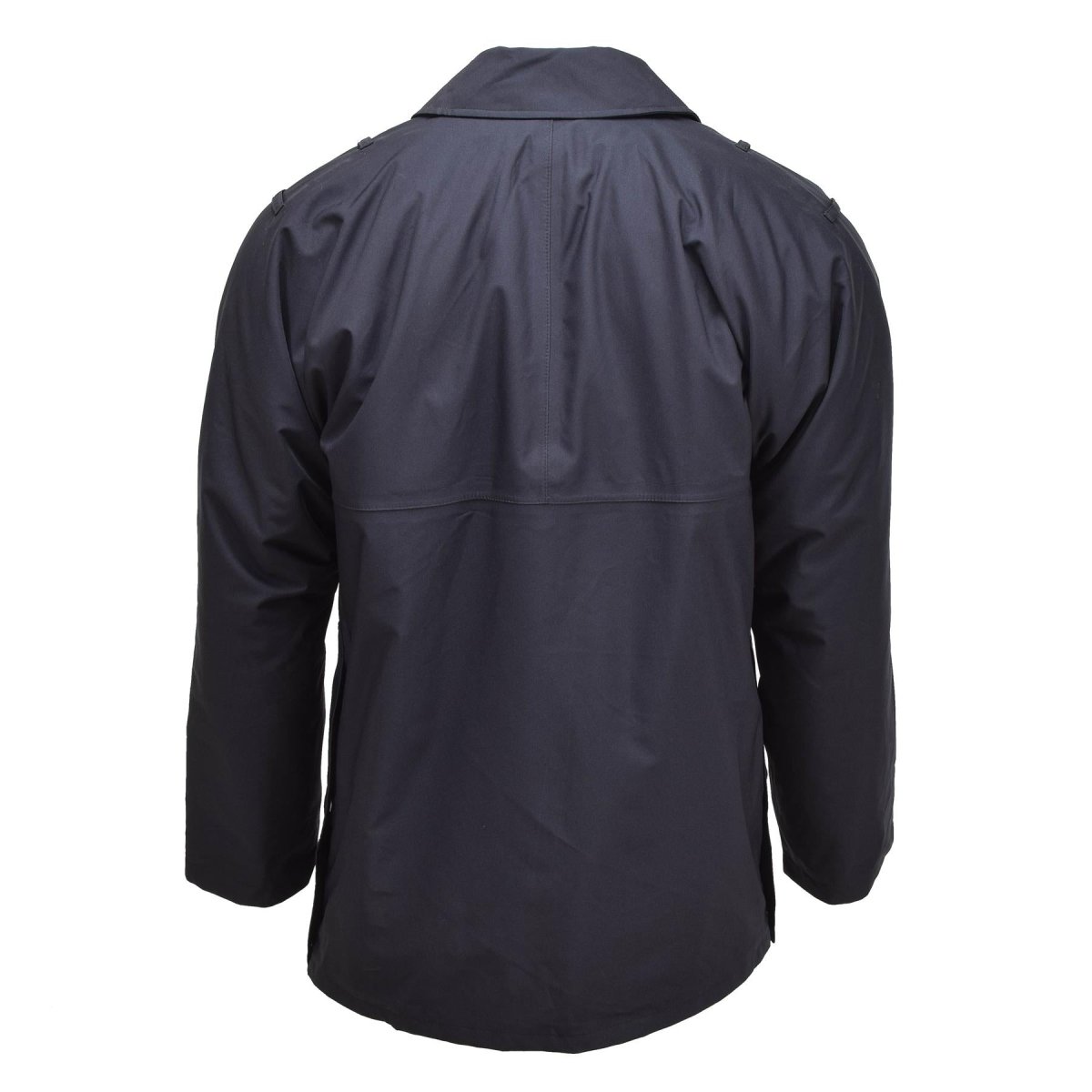 Original British Military rain jacket Police solid black lined waterproof coat
