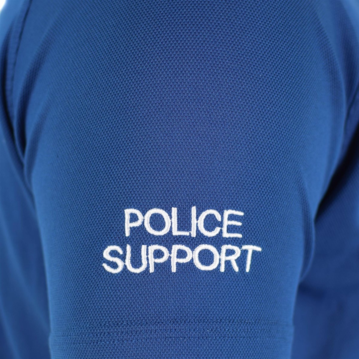 Original British police t-shirt blue breathable material front zip guard shirt