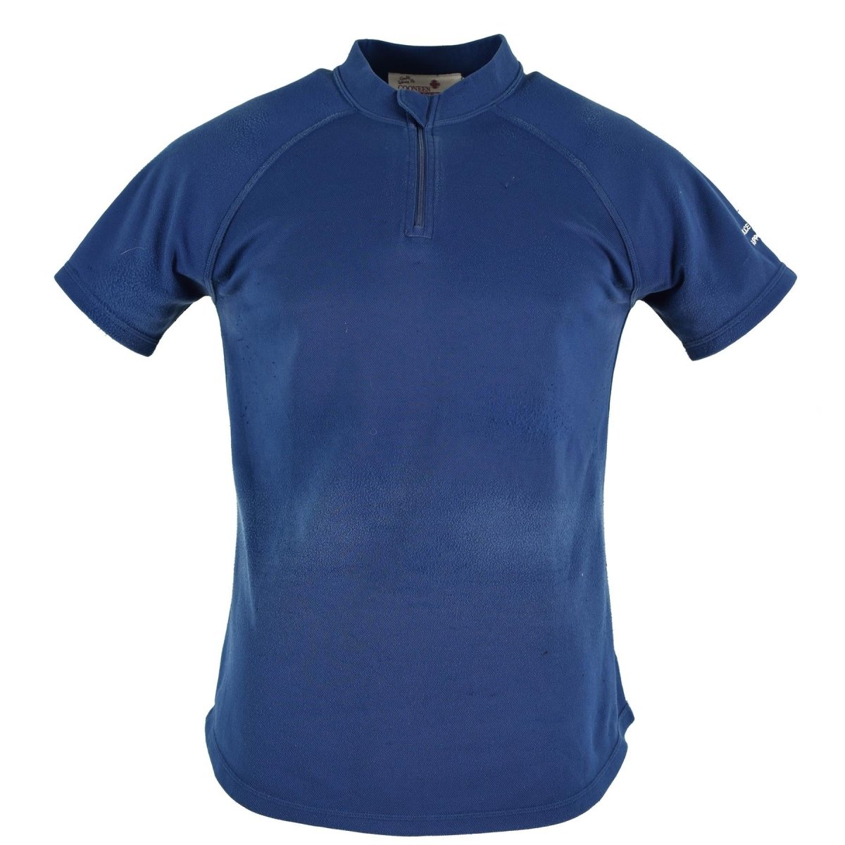 Original British police t-shirt blue breathable material front zip guard shirt
