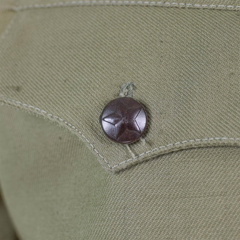 Original Bulgarian army olive khaki shirt jacket combat military long sleeve - GoMilitar