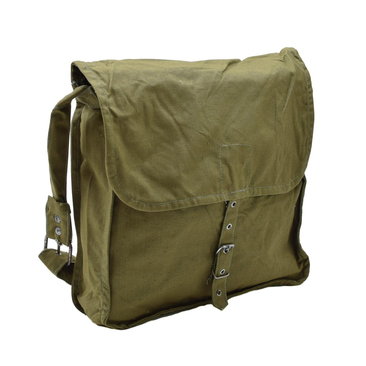 Original Bulgarian Military olive shoulder bag adjustable strap outdoor travel