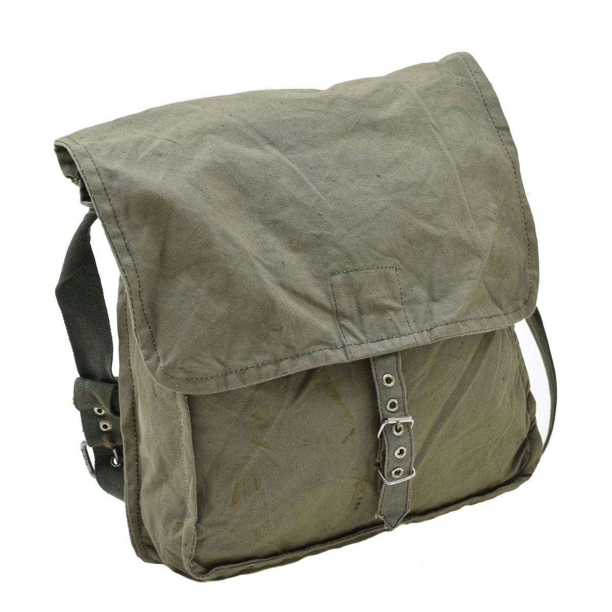 Original Bulgarian Military olive shoulder bag adjustable strap outdoor travel