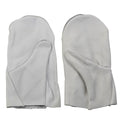 Original Bundeswehr Military Mittens 2 Finger Thumb Seperate Leather White