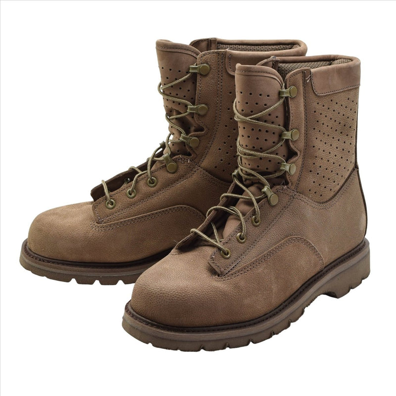 Original Canadian Army Leather Combat Boots Breathable Military Surplus Brown - GoMilitar