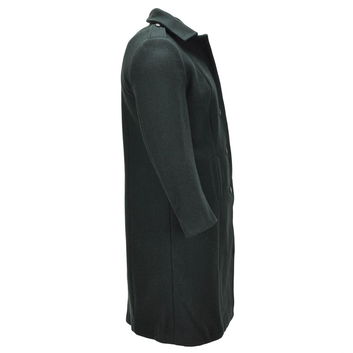 Original Canadian Army Women’s Wool Overcoat Military Surplus Dark Green