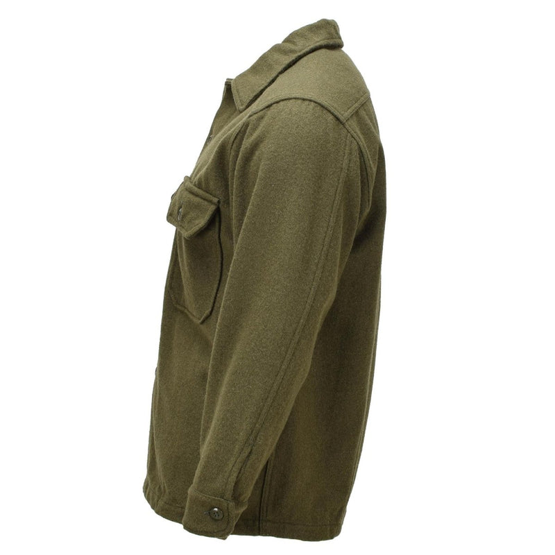 Original Canadian Army Wool Field Jacket Vintage Military Surplus Olive - GoMilitar