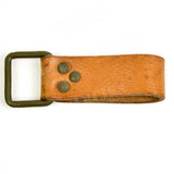 Original CZ Czech Army Brown Leather Belt Loop Suspenders Webbing 3 Pieces
