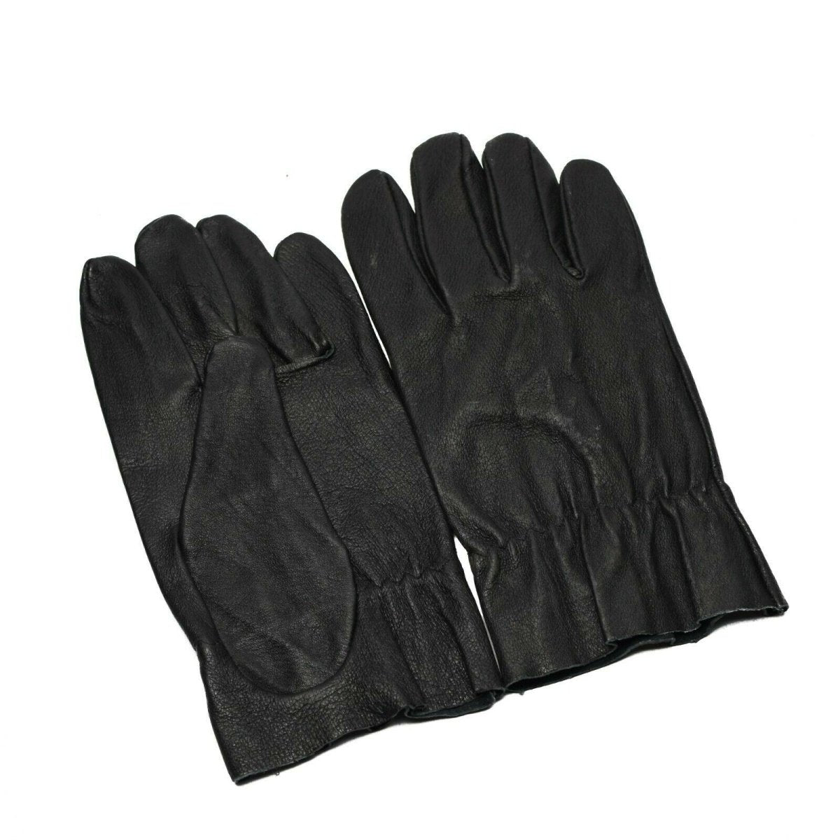 Original Czech army combat leather gloves. Genuine black leather NEW