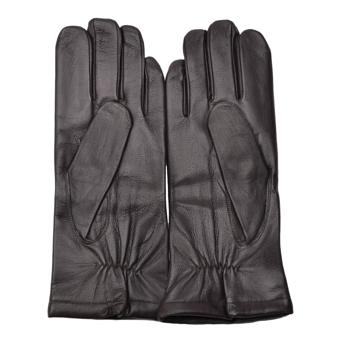Original Czech army winter warm cold brown leather gloves casual tight fit NEW