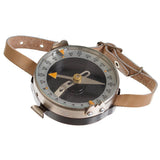 Original Czech Military Bracelet Compass Map Measure Leather Strap Brown