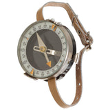 Original Czech Military Bracelet Compass Map Measure Leather Strap Brown