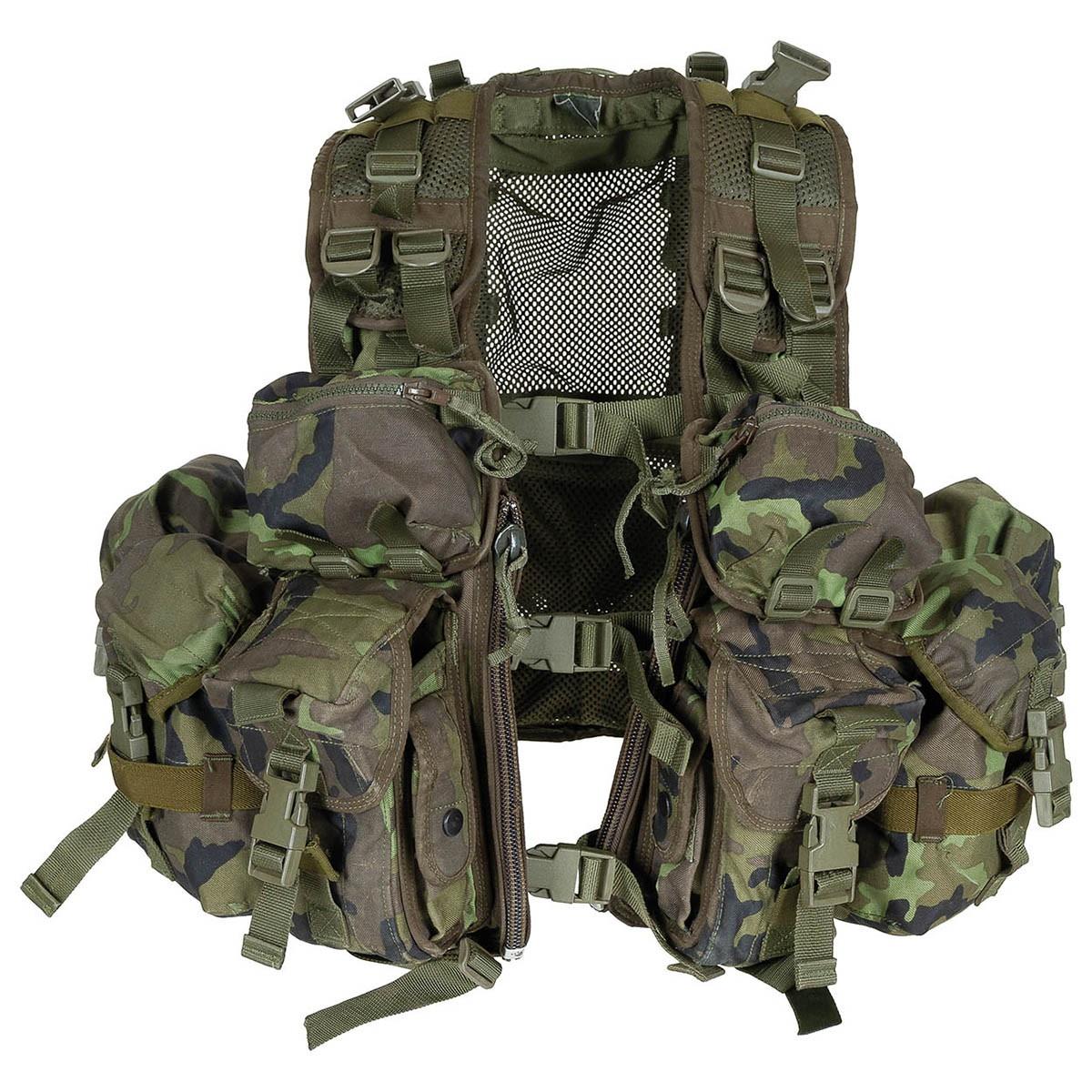 Original Czech Military Tactical Vest Combat Load Bearing System M95 Camo