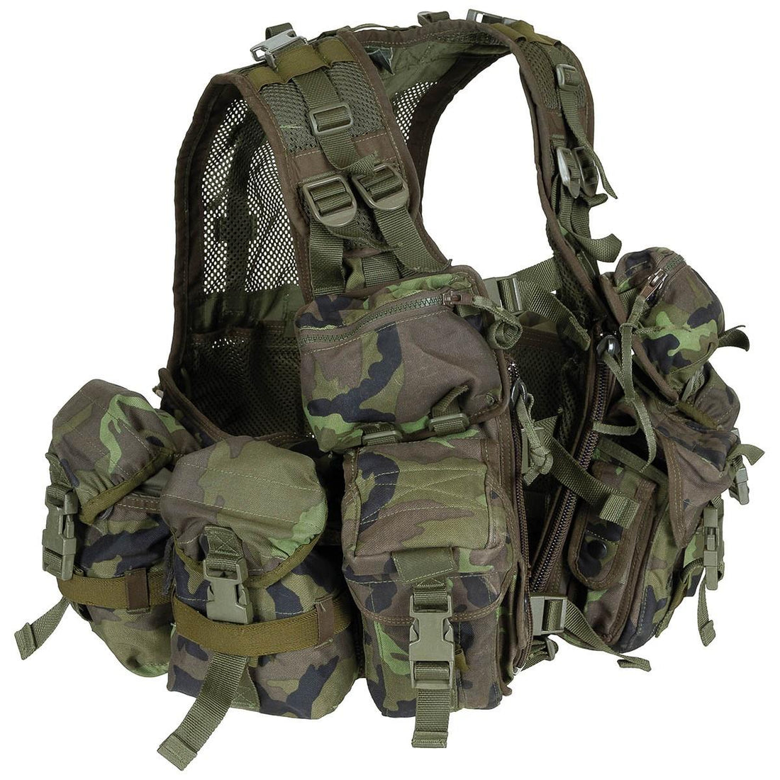 Original Czech Military Tactical Vest Combat Load Bearing System M95 Camo